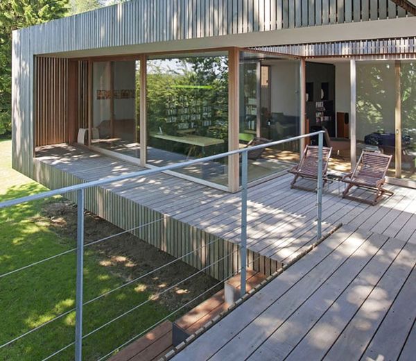 Terrasse en bois surélevée