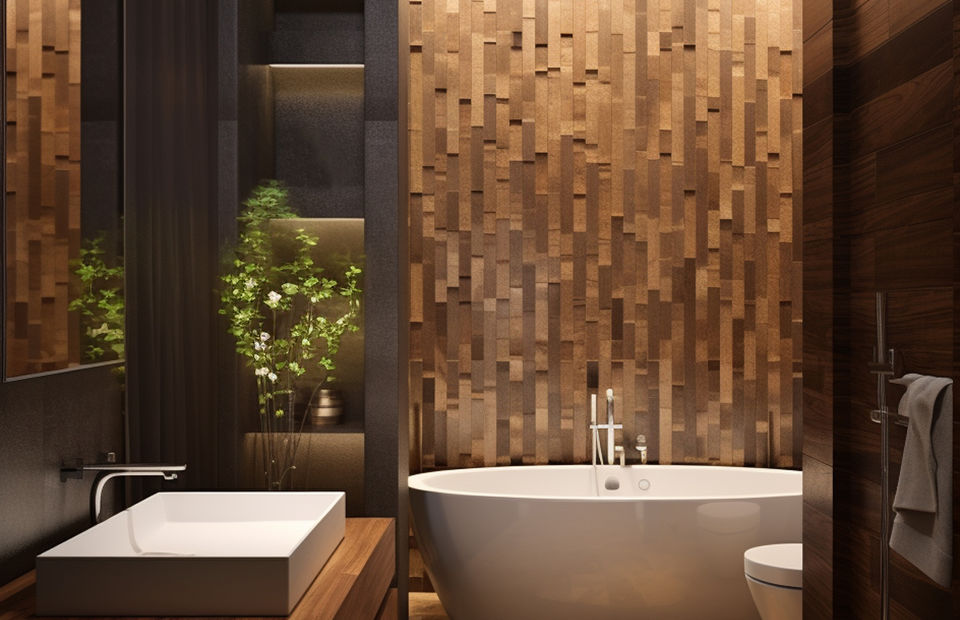 Salle de bain design et épurée rénovée dans le Morbihan